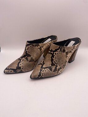 Steven New York Womens Snake Slip On Pointy Heel Bootie Sz 9